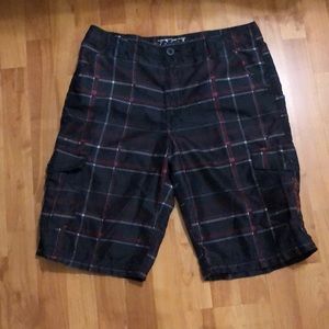 No fear plaid shorts